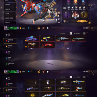 iOS/Android- Global - Level 60 - Rank Diamond - Set 64 - Emote 26 - Weapon 213 - Artifact 6 - Mythic 28 - Epic 53 - Code - Image 1