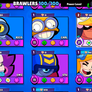 Change iD | 54K Trophies🏆 | 100Brawler | 45Maxed🌟 | 65Hayper | 300Skins | The More... - Image 7
