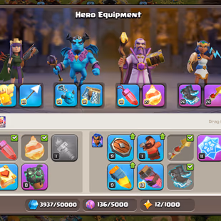 TH16 Max Almost ! 11 Epics ( 4 Epic Almost Max ) ! Lab  Pets and 1 Hero Left ! Painter Scenery ! Namechange Free - Image 8