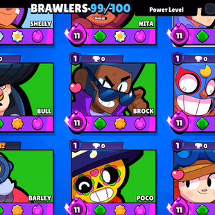BEST DEAL | FREE NC/74-GEMS | 67K TROPHY | 3v3 WINS | 100/99 BRAWLER | 65X MAX | 52X HYPER | HUGE OLD SKINS |  - Image 6