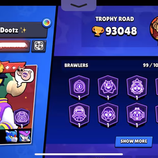 🐲 93.000 TROPHY 🏆 | 99 MAXED BRAWLERS | 408 SKINS | XP 194 | FULL MAIL ACCESS | HYPERCHARGED 92 - Image 1