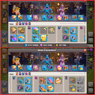 8]🎁 20 EQUIPMENTS  4702 GEMS 💎 LOADED  500 RENAME 371 STARRY ORE (HIGH) DECENT TH15 GOOD LVL HEROES  BH 7 FASTEST - Image 4