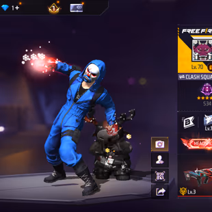 X186|Lvl 70|60 CHARACTER|TOP CRIMINAL BLUE PURPLE|386 COSTUME(20 MYTHIC)|MCLAREN P1 HELIOS|342 WEAPON(2 EVO+56 MYTHIC)|D - Image 2
