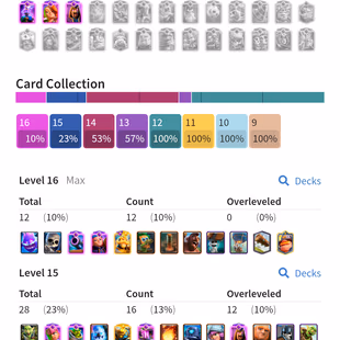 RARE ACCOUNT || 64 MAX CARDS(12 LVL 16-16 LVL 15-36 LVL 14) || 131 EMOTES || 16 EVOLUTION 27 SHARDS  - Image 2