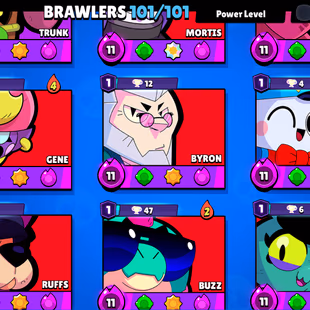 NC AVAILABLE | 380-GEMS | 102K TROPHY- 375X SKINS | 101/101 BRAWLER | 66X MAX | 60X HYPER | 3v3 WINS | BEST DEAL | - Image 8