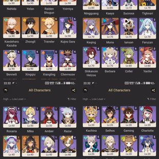 All Platform - EU - AR60 - 74 Character 27 5'Star - 10 Weapon 5'Star  - Columbina - Furina - Lauma - Neuvillette - Arlec - Image 3