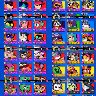 112K TROPHIES ALL TIME HIGH🌟RED AND BLUE KING FRANK🌟 MACHERINO PIN | 422 SKINS | 79 HYPERCHARGE | 91 MAX LEVEL BRAWLER - Image 6