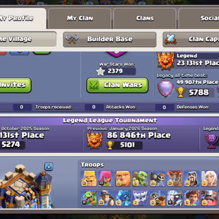 [EE51] OLD UPDATE TH18 MAX || 12EPIC MAX||5 HERO LAB WALLS DEF MAX||GUARDIANS MAX||B.APPRENTICE MAX||B.BASE MAX Rank 839 - Image 7