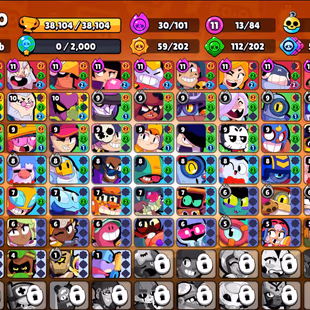 173 SKINS | 38.100 TROPHIES | 84 BRAWLERS | 11 HYPERCHARGE | 13 MAX | 6 PRESTIGE | 3 BUFFIES - Image 4
