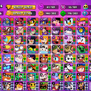 335 SKINS | 82.600 TROPHIES | 101 BRAWLERS | 40 HYPERCHARGE | 53 MAX | 52 PRESTIGE | 14 BUFFIES - Image 4