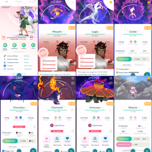 1905 Level 70 2019. Eternatus Shiny Shadow Mewtwo Shiny Celebi Shiny Dialga Origin Shiny Palkia Origin Shiny Genesect - Image 2