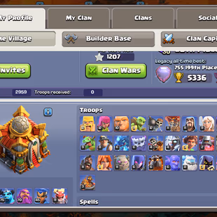 SPECIAL TH 16 🔥 - RENAME ✅ - 13 EPIC SKILLS - NEW SCENERY - 13 HERO SKINS - 1.2K WAR STARS - MAX BUILDER APPRENTICE - Image 3