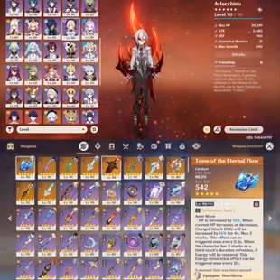 All Platform - EU - AR60 - 74 Character 27 5'Star - 10 Weapon 5'Star  - Columbina - Furina - Lauma - Neuvillette - Arlec - Image 5