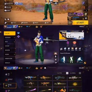 iOS/Android - Server MENA - Level 65 - Rank Diamond - Set 85 - Emote 33 - Weapon 271 - Mythic 38 - Epic 75 - Code1468 - Image 4