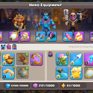 🔥[ TH-17 NEAR MAX ]🔥5 EPIC MAX: SB-AF-FB-RS-EB [MAX] | GG [23] || HEROS: 95-96-51-75-50 || LVL 15-16 WALLS || - Image 4