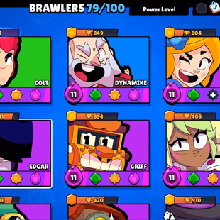 STAR BUSTER SHELLY SKIN 79 Brawlers  6 Hypercharged 11 TOTAL MAX  24500 Trophies 130 Skins  Mythic Skins  - Image 6