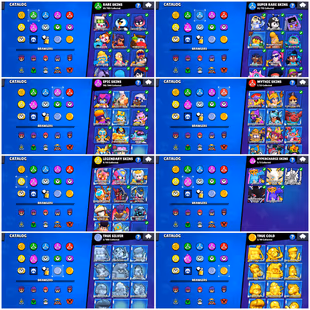  218 GEMS | 101/101 BR | 85.9K TROPHY | 54 MAX [ 49 HYPERCHARGED ] | 334 RARE SKINS | 59 TITLES | 56 MAX RANK  - Image 7