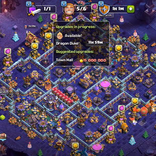 🔥Cosmic Scenery 🔥 || Th15 Maxed || High Epic Equipment || Heroes 90-90-70-65-40 || 6 Builders || Nc Available - Image 1