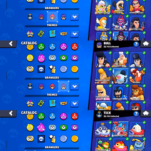 Trophy 107K [Full Max]💎All Max Brawler💎Skins 501x [] Legendary Rank 1 Hit [] Gold 69K [] Running Rank Mythic 1 - Image 6