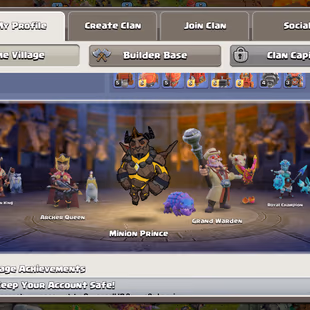 FULL ITEMS/SKINS | TH16 FULLY MAXED | GG-MAX!EB-MAX!SB-23!MM-20!FB-23 | HERO-95-95-80-70-45-15 | 223-XP | NC-YES | BEST - Image 8