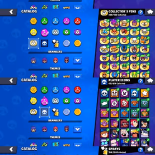 🔥86K TROPHY|2020 OLD ID|6 BUFFIES|🌟40 MAX|31 HYPER|300 SKINS|480 PINS|410 ICONS|CRIMSON R-T|GARGOYLE R-T|BEACH BROCK| - Image 6