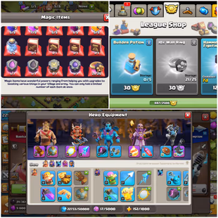 393||🔱LVL-225! TH-18🔥NC AVL! HEROES-78|100|77|75|50| SEMI MAX PROFILE! STRONG BASE! MAGIC ITEMS! FULL ACCESS! - Image 5