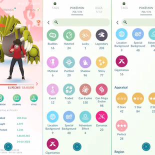 🔥16 TRADABLE SHINY LEGENDARY💎SHINY SBG GMAX GRIMMSNARL [] SL DMAX LUGIA [] 203 LEG [] 77 SHINY [] LOCATION NAGASAKI BG - Image 2