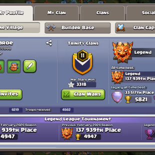 TH18 CLOSE MAX🔥RARE-LEGEND RANK🔥GG/MAX SB/MAX SnB/MAX MM/MAX AF/MAX HT/MAX RS/MAX EB/MAX!!HEROES MAX 105-105-95-80-55 - Image 4