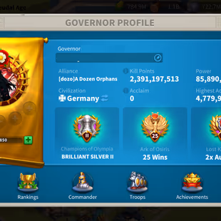 86M - Vip 17 - 19  Commanders - 23 Passport  - 293 Gold Head - 34k Gems  - 1 Farms - 3 Skin house - Image 3