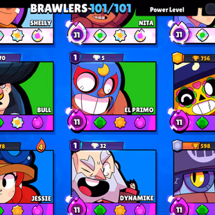 106/106 RARE SKINS/FREE NC | 66K TROPHY-260X SKINS | 101/101 BRAWLER | 45X MAX | 32X HYPER | 3v3 WINS | 112-GEM | BEST - Image 6