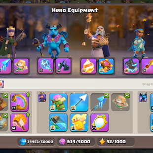 🔥TH 18 ALMOST MAX🔥XP 227- 4 HERO MAX- 3 EPIC EQUIPMENT MAX MS 26 RS 26 GG 23 FA 23 AF 20-NC 500-WALLS DEFENSE MAX-BEST - Image 5