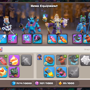 RARE :) 🥶 TH16 SEMI MAX BASE |2015 🌲 | 1365 CWL | 6 BUILDERS | 6 SCENERY | 3.6k WS | 7 EPIC | 15 HERO SKIN | 1K NC RAR - Image 7
