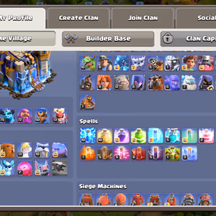 🔥Xp-250🔥 || Th18 Semi Max || High Quality Epic Equipment || Heroes 100-102-75-72-50 || Only Walls Low || 6 Builders - Image 3