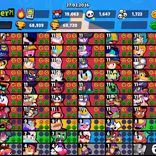 97/99 BRAWLERS🪖 | THROPHIES 68939🏆 | 73 MAX - 53 HYPERCHARGED | 339 SKIN (95-107-116-6-7-8) | 23 PRESTIGE | 19 MAX WS - Image 1