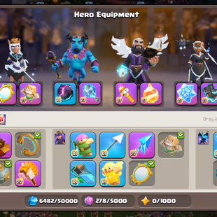  RANK/-118 GLOBAL! TH18 MAX TYPE!! 30K LEGEND CUPS! ALL EQUIPMENT MAX-36! FULL BASE RARE OBSTACLES DESIGN!35X SKIN SCNRY - Image 6