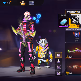 X249|Lvl 49|24 CHARACTER|36 BUNDLE SET|77 COSTUME|102 WEAPON(3 EVO+18 MYTHIC)|M1014 Green Draco Lv.3|ULTIMATE FIST|Woodp - Image 2