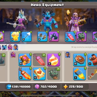 TH 14 | XP 154 | 2 LEG SKINS | NC FREE | 7 EPIC EQUIP (SB18-MM14-DC10-LP17-F6-EB17-RS18) | 69-66-49-37-27 | 2K GEMS - Image 6