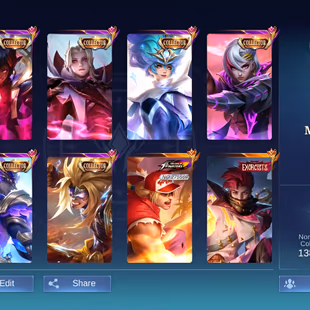 [IOS/ANDROID] CEL LVL 137 | 131 HEROES | 527 SKINS | MEGA 2 | IMMORTAL BEST | COLLAB SKINS | 6 LEGEND INC GRANGER LESLEY - Image 3