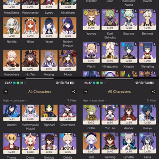 All Platform - EU - AR60 - 80 Character 33 5'Star  -12 Weapon 5'Star - Nefer - Mavuika - Arlecchino - Neuvillette - Xilo - Image 3