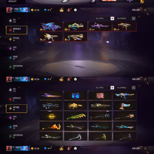 iOS/Android- Global - Level 63 - Rank Diamond - Set 95 - Emote 42 - Weapon 276 - Artifact 6 - Mythic 44 - Epic 85 - Code - Image 4