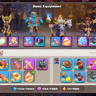 TH18 MAX FULL !! ALL 37 EQUIPMENT MAX!! 35X SKIN NC-500! WAR STAR-4576 !ALL HEROES MAX!! STATUS SCENERY!LEGEND PROFILE - Image 7