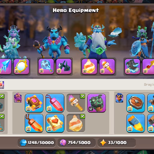 TH18 SUPER RARE 🌟 FULLY DECORATED | 33/35 EQUIPMENTS MAX 🌟 LEVEL 277 | 4300 WAR STARS | DRAGON SKIN SET | INSTANT  - Image 8