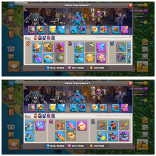 TH15 HALF MAX  / 8 EPIC EQUIPMENT / XP-211 / HERO 66-70-45-50-20 / FREE GEMS NAME CHANGE / MAGIC ITEMS /  - Image 4