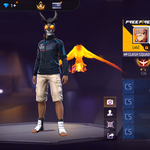 FF283|Lv62/345 Weapon (2 EVO + 52 Mythic)/M1014-GREEN FLAME DRACO/304 Costume (14 Mythic)/62 Emote (19 Mythic)/64 Backpa - Image 1