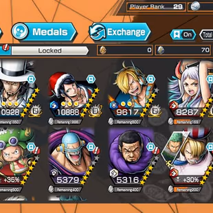 [3937] [IOS+ANDROID] 4 EX - Lucci + Blackbeard + Yamato + Big Mom, 143 Support, Good Medal - Image 1