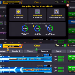 PREMIUM CUES MAX ACCOUNT | Level 153 | 3 Billion Coins | 16 Legendary Cues | CCP 53 | Fresh Account - Image 4