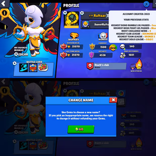 [DG-20] 25K-TROPHIES 59-BRAWLERS 2-HYPERCHARGED 3-MAXPOWER 80-SKINS OG SKINS RENAME-60 CHEAP INSTANT DELIVERY GUARANTEED - Image 3