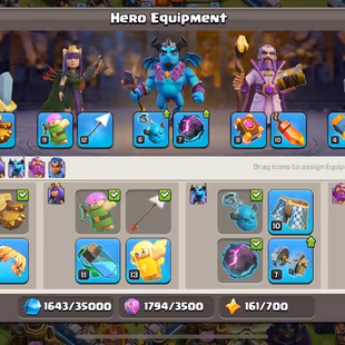 🇺🇸CLOSE MAX TH13 ACCOUNT 🇻🇮 XP165 HEROES 51-55-49-50-20 FREE NAME CHANGE 5 BUILDER GOOD HERO EQUIPMENT  - Image 6