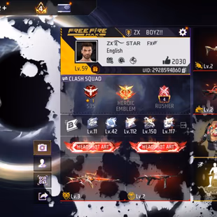 M6 | Level 59 | 450+ Fashion | 6 Evos | 2k+ Like | 35 Emotes | Prime 4 | 2 entry Emote | 170+ Weapons | Gojo entry Anima - Image 1