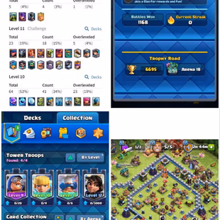STACKED | XP-34 | SEMI MAX 13TH FREE | | 200+ Gems | 13.3L+ GOLD | |  HTrophies: 6695 | 112/121 Cards | | ARENA 18 | 16  - Image 1